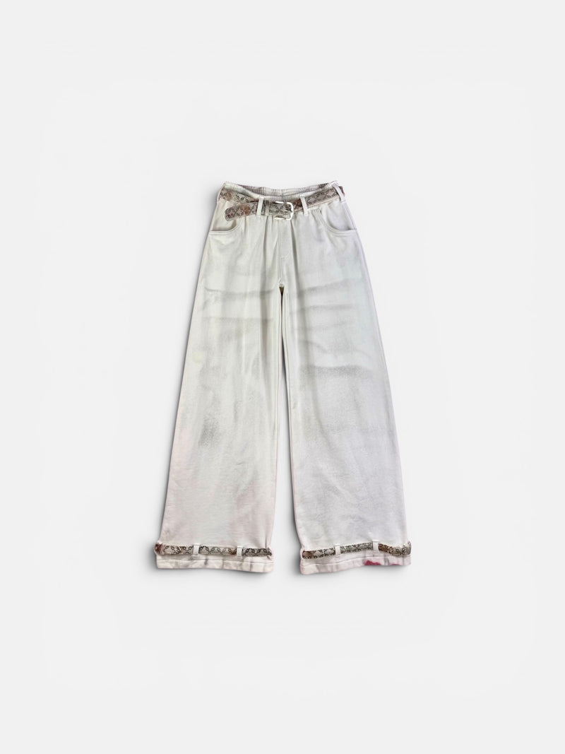 AIRBRUSHED BELT PANT