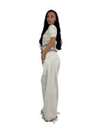 AIRBRUSHED BELT PANT
