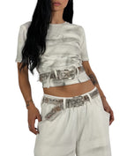 AIRBRUSHED BELT SHIRT
