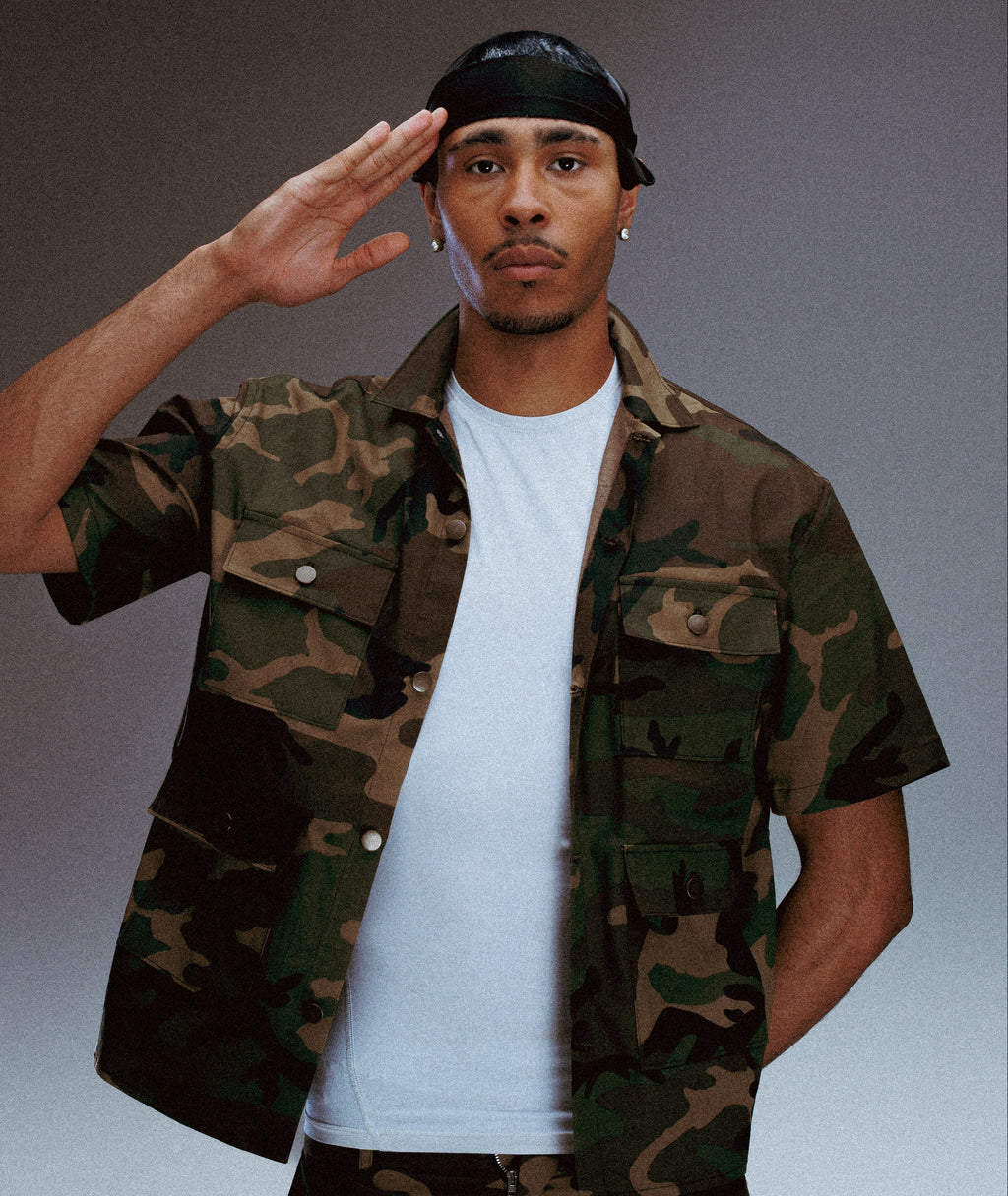 CAMO SLEEVE SHIRT