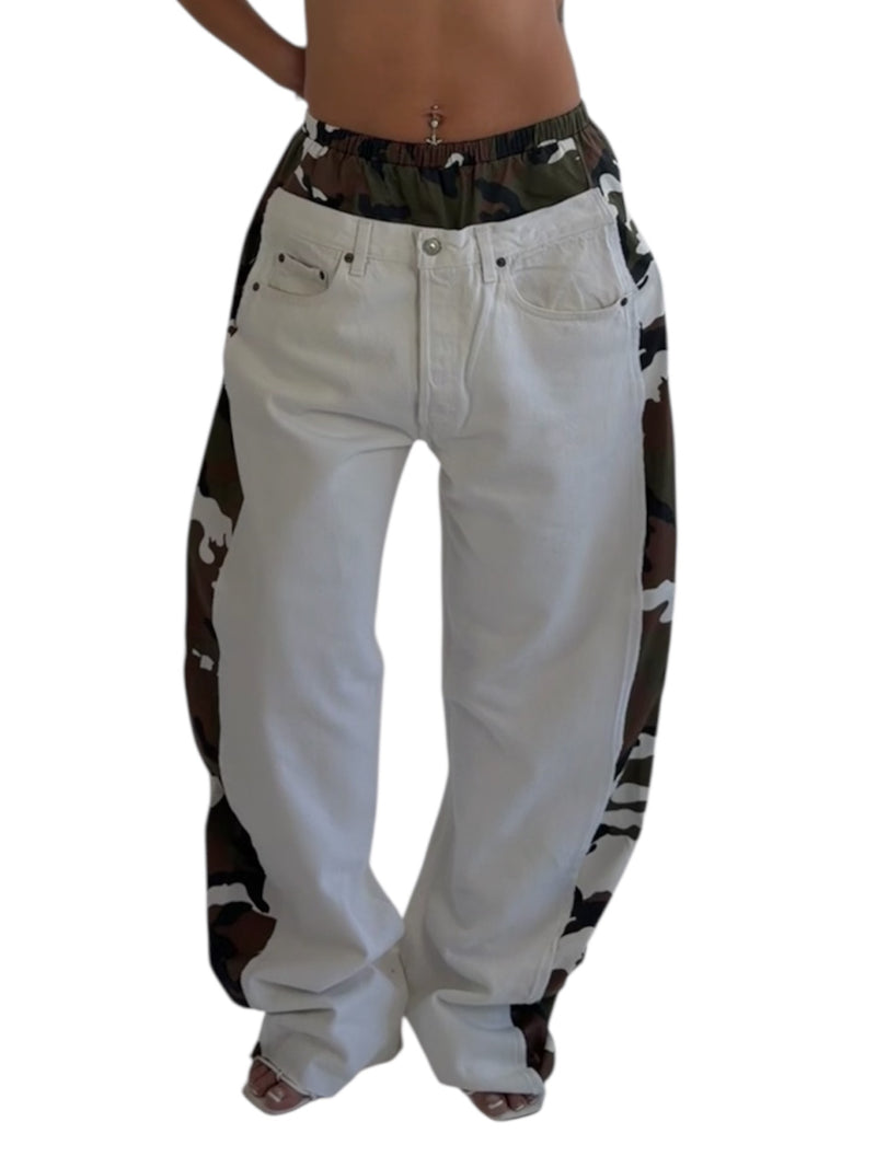 Camodenim donna bianco indossato dalla modella 