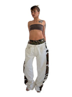 Camodenim donna bianco indossato dalla modella con prospettiva intera 