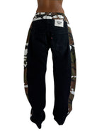 Camodenim donna nero indossato dalla modella vista posteriore 