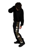 Camodenim nero uomo indossato dal modello vista laterale 
