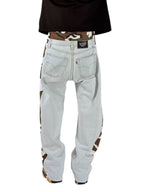 Camodenim uomo celeste indossato dal modello vista posteriore 