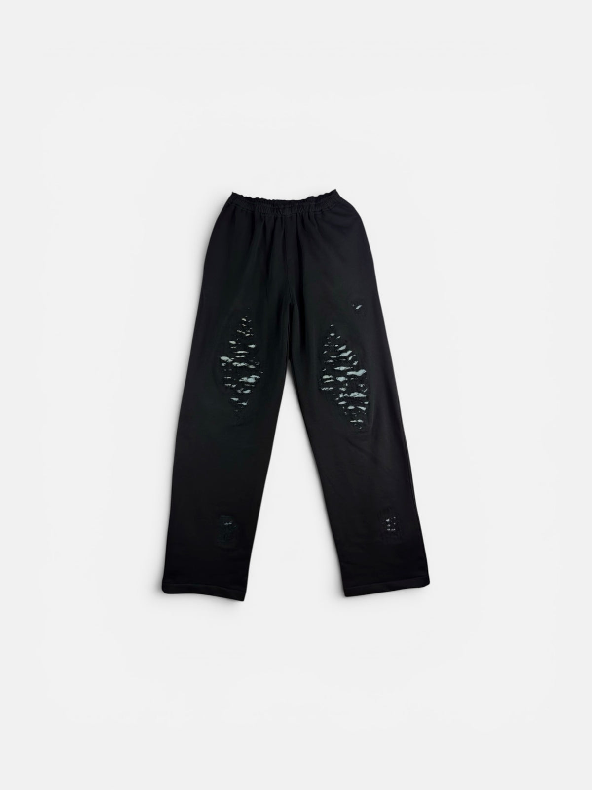 Distressed pant nero uomo vista frontrale 