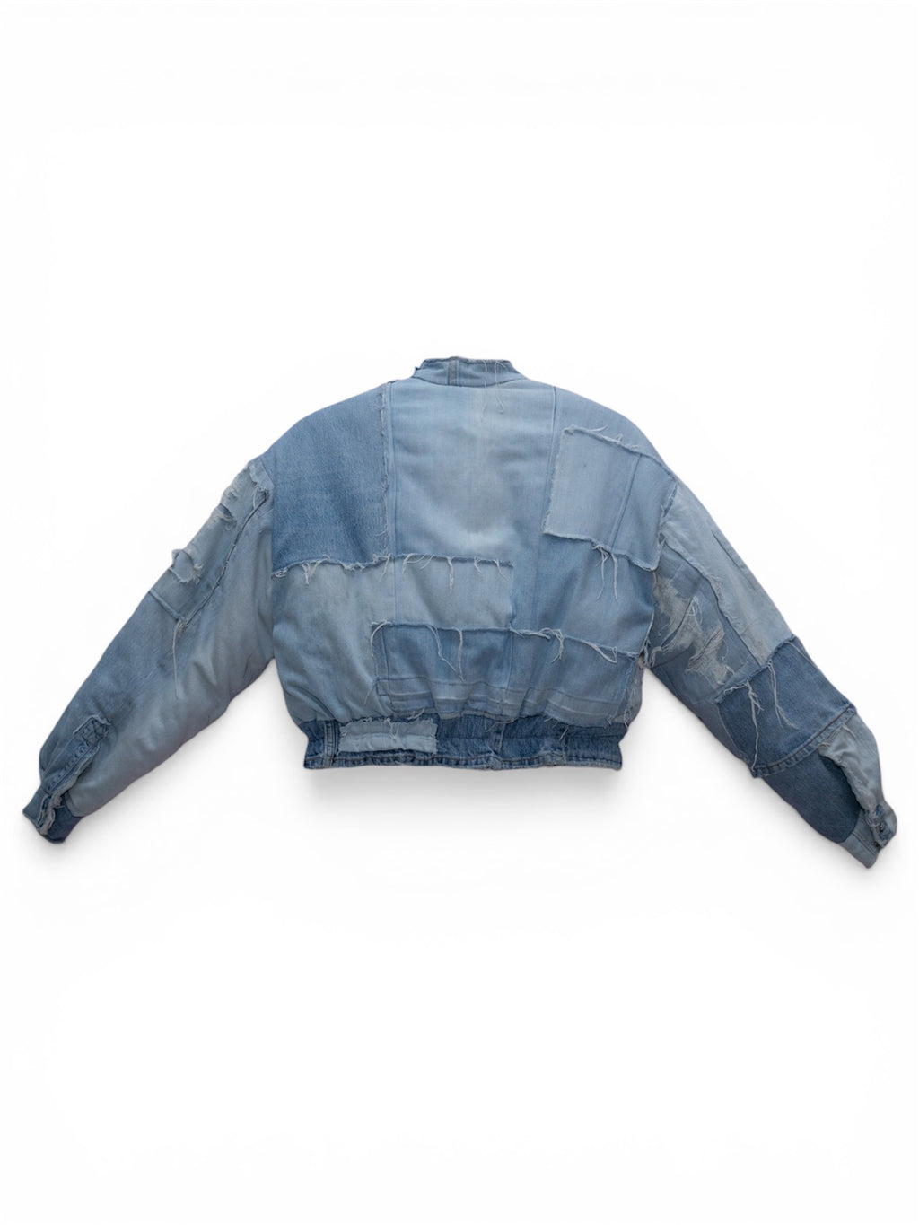 Flight denim bomber blu chiaro uomo vista posteriore 