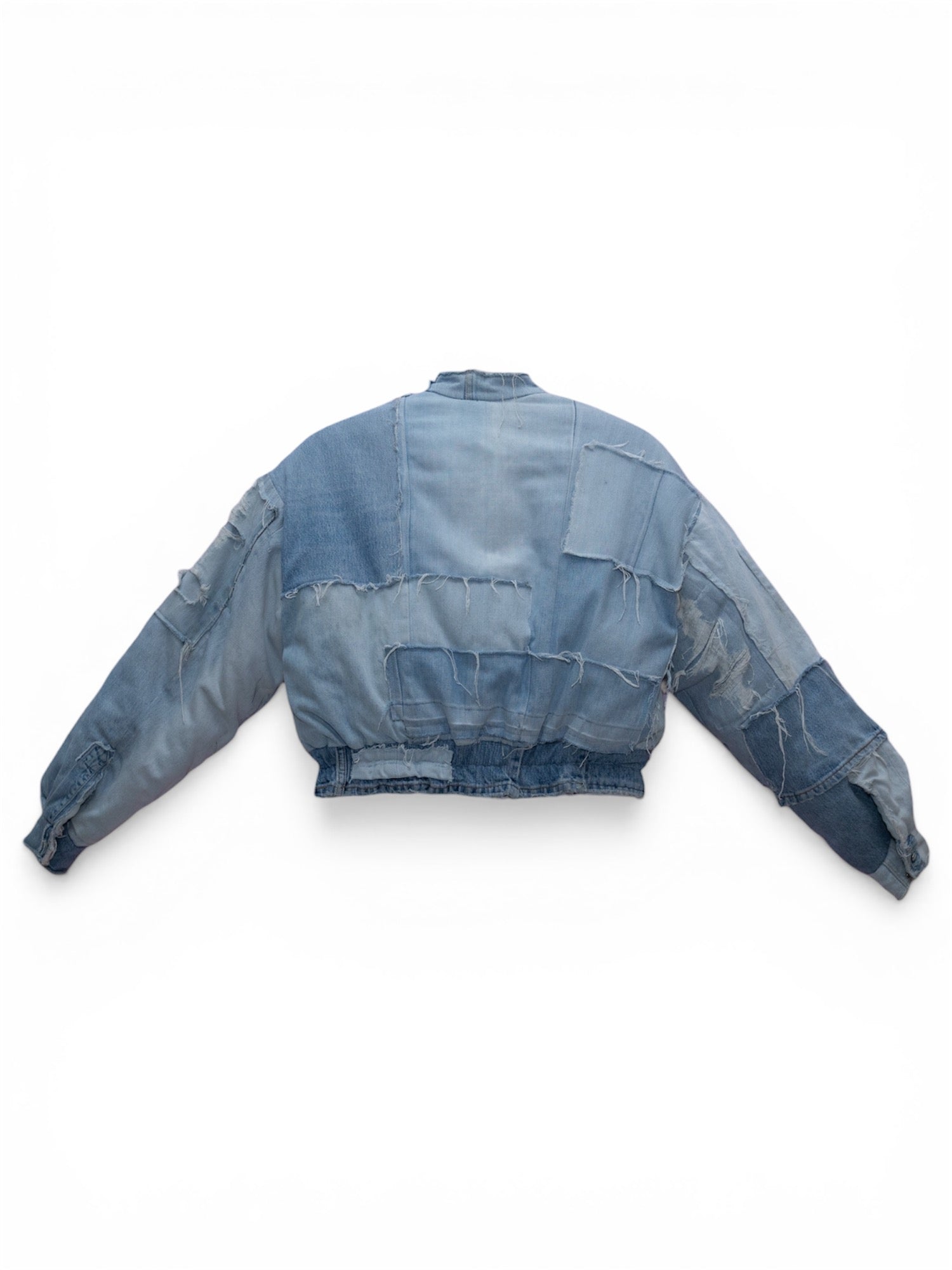 Flight denim bomber blu chiaro uomo vista posteriore 