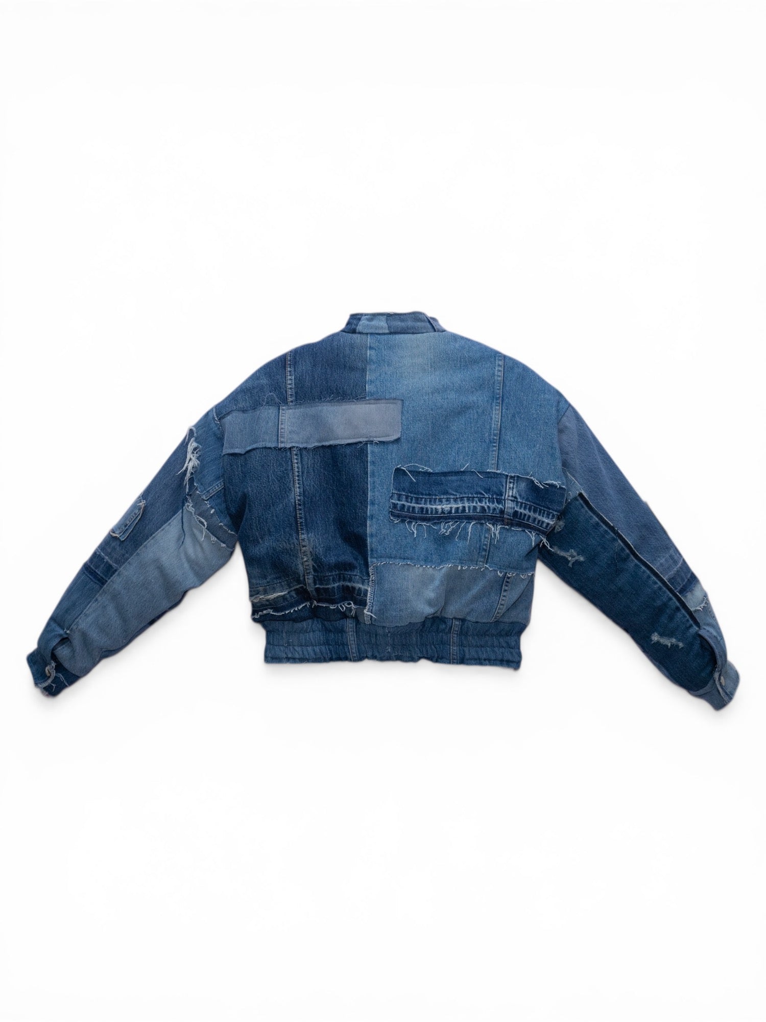 Flighr denim bomber donna blu scuro vista posteriore 