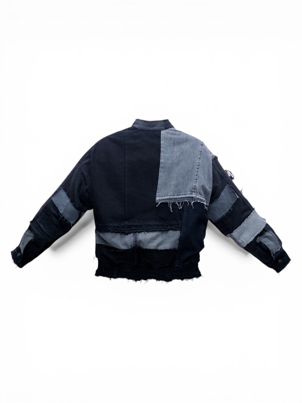 Flight denim bomber nero vista posteriore uomo 