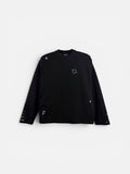 Maglia distressed nero uomo vista frontale 