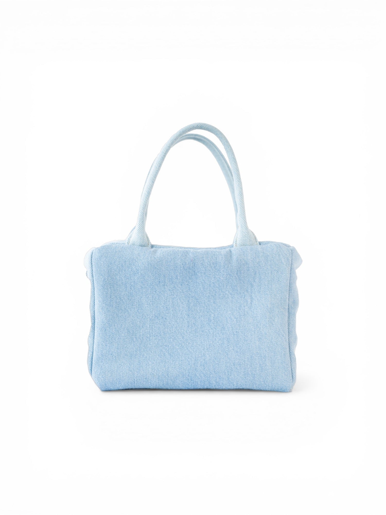 Mini cargo bag denim blu chiaro vista posteriore 