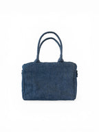 Mini cargo bag denim blu scuro vista posteriore 