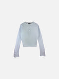 DISTRESSED CROP LONG SLEEVE