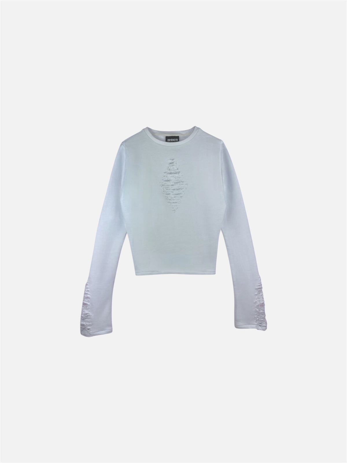 DISTRESSED CROP LONG SLEEVE