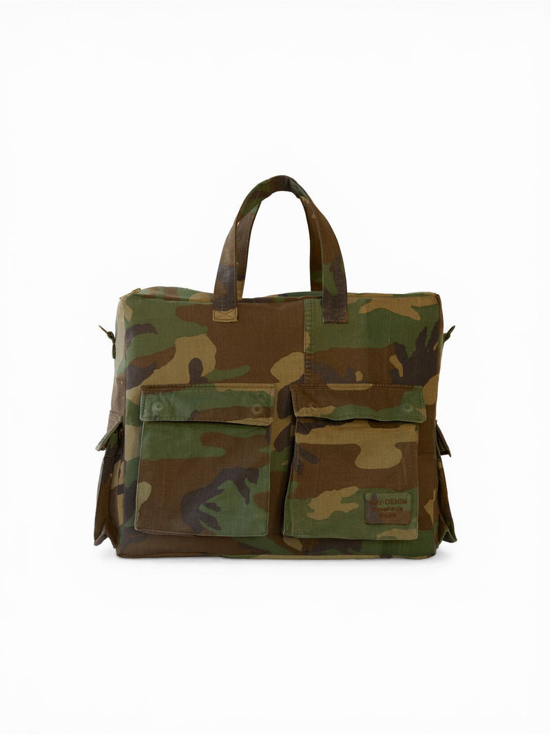 Travel cargo bag camouflage vista frontale 