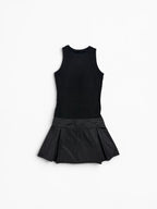 Vestito nero tech donna vista frontale 
